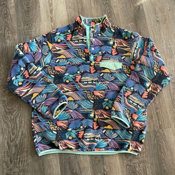 Patagonia Women's Lightweight Synchilla Snap-T Pullover Multi Color - Size: XL - Picture 6 of 7